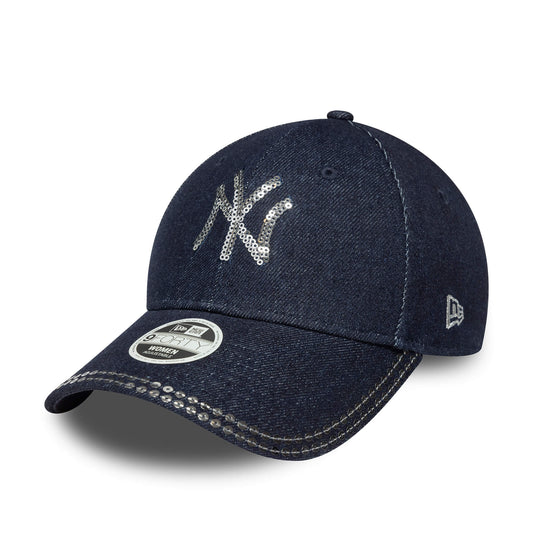 Dámska šiltovka New Era New York Yankees Womens MLB Sequin Dark Blue 9FORTY Adjustable Cap tmavomodrá