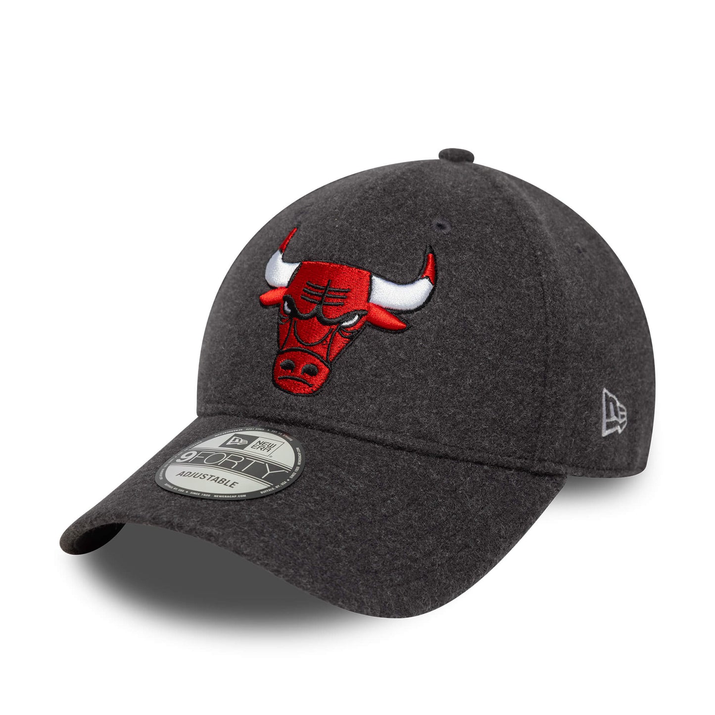 Šiltovka New Era Chicago Bulls NBA Melton Wool Dark Grey 9FORTY Adjustable Cap tmavošedá