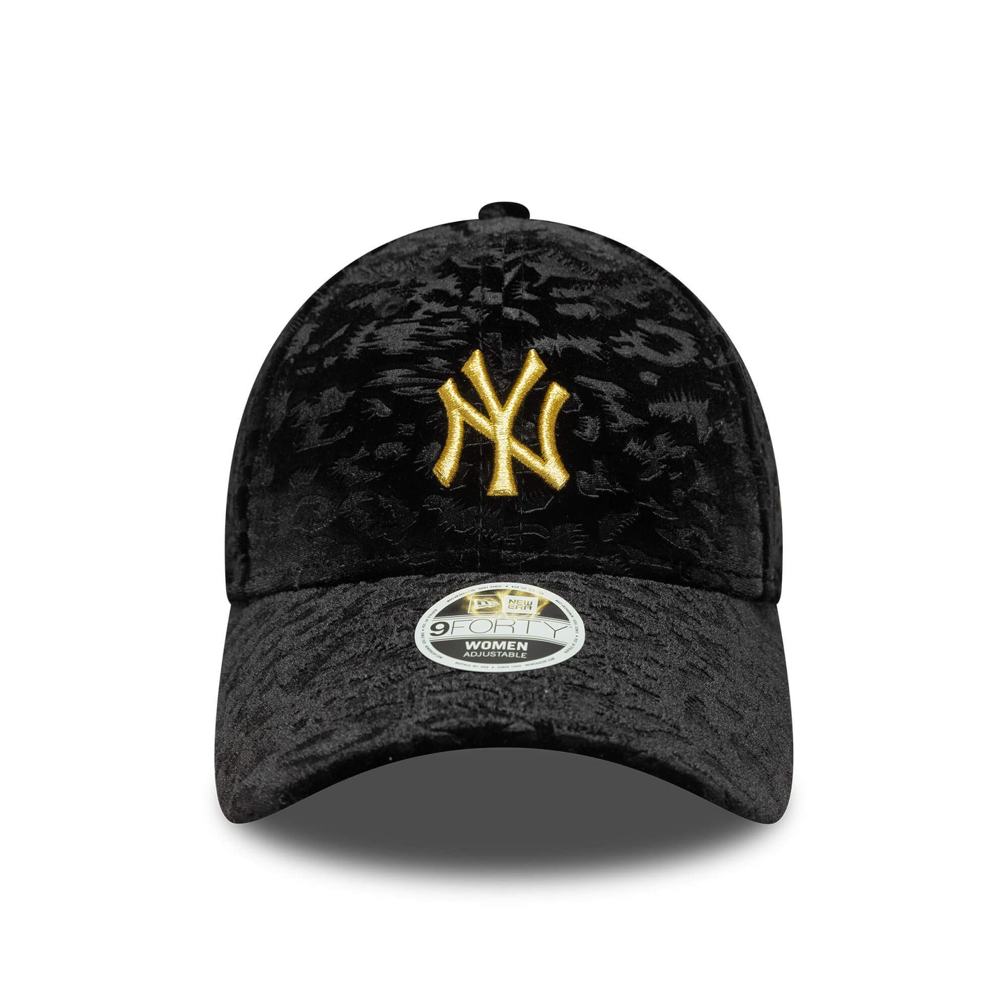 Dámska šiltovka New Era New York Yankees Womens MLB Leo Velour Black 9FORTY Adjustable Cap čierna