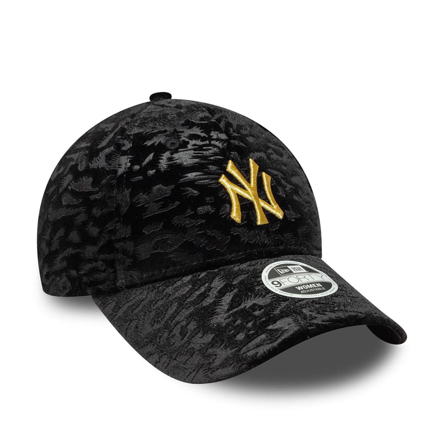 Dámska šiltovka New Era New York Yankees Womens MLB Leo Velour Black 9FORTY Adjustable Cap čierna