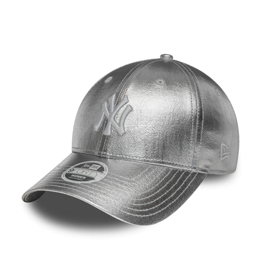 Dámska šiltovka New Era New York Yankees Womens MLB Metallic Silver 9FORTY Adjustable Cap strieborná