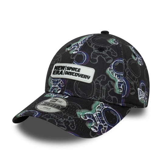 Detská šiltovka New Era Space All Over Print Black 9FORTY CHILD Adjustable Cap čierna