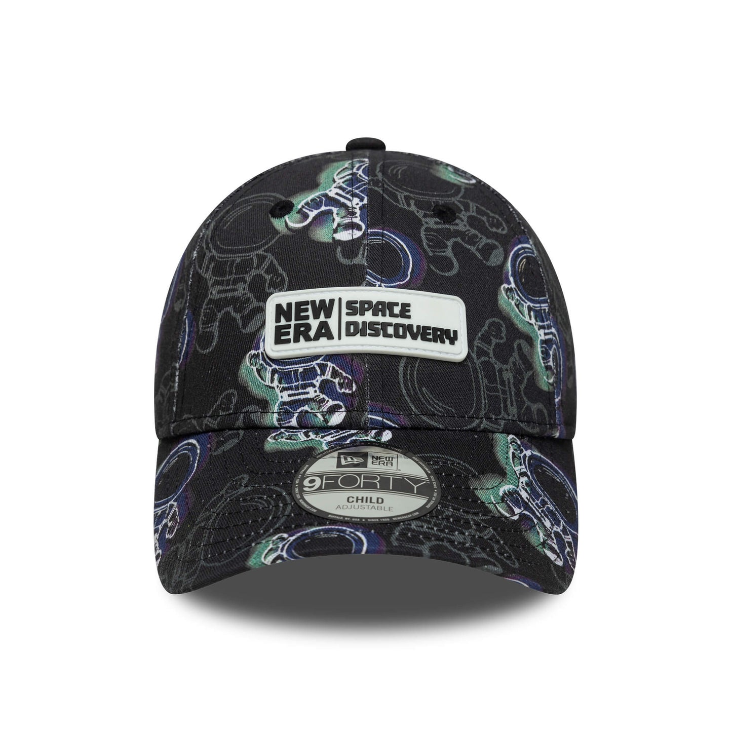 Detská šiltovka New Era Space All Over Print Black 9FORTY CHILD Adjustable Cap čierna