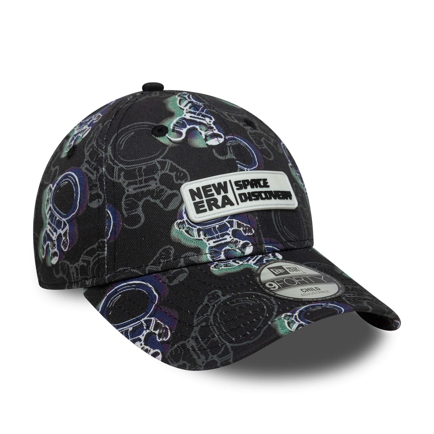Detská šiltovka New Era Space All Over Print Black 9FORTY CHILD Adjustable Cap čierna