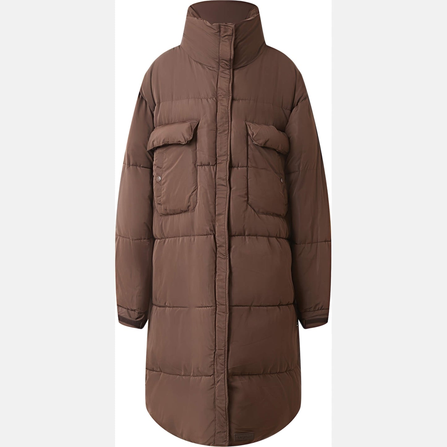 Sixth June Oversized Cargo Maxi Puffer Jacket Brown