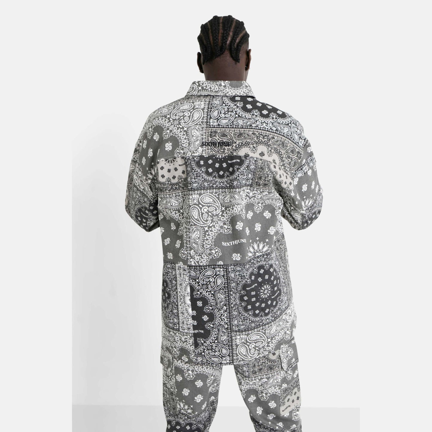 Sixth June Bandana Patchwork Jacket Black/White