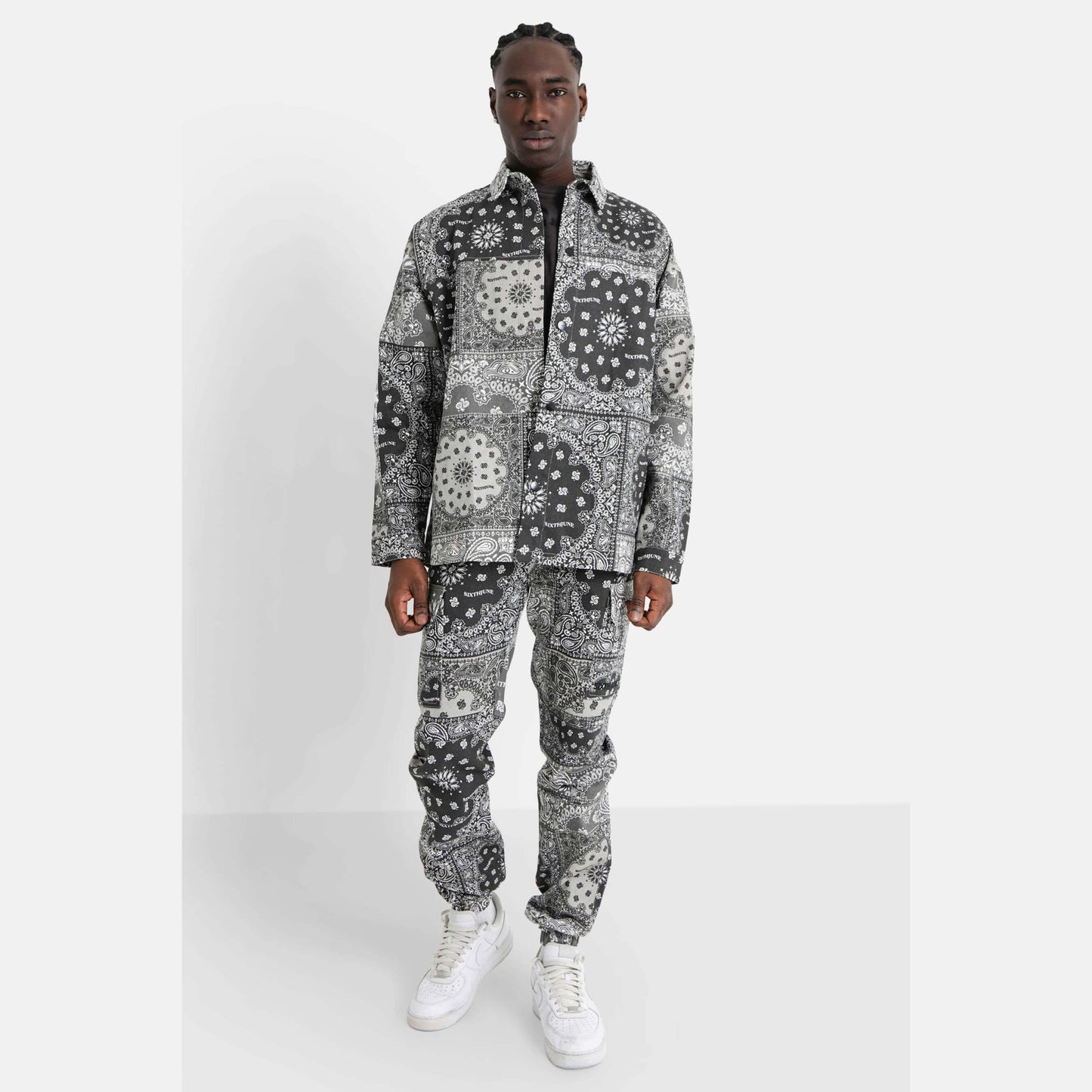 Sixth June Bandana Patchwork Jacket Black/White