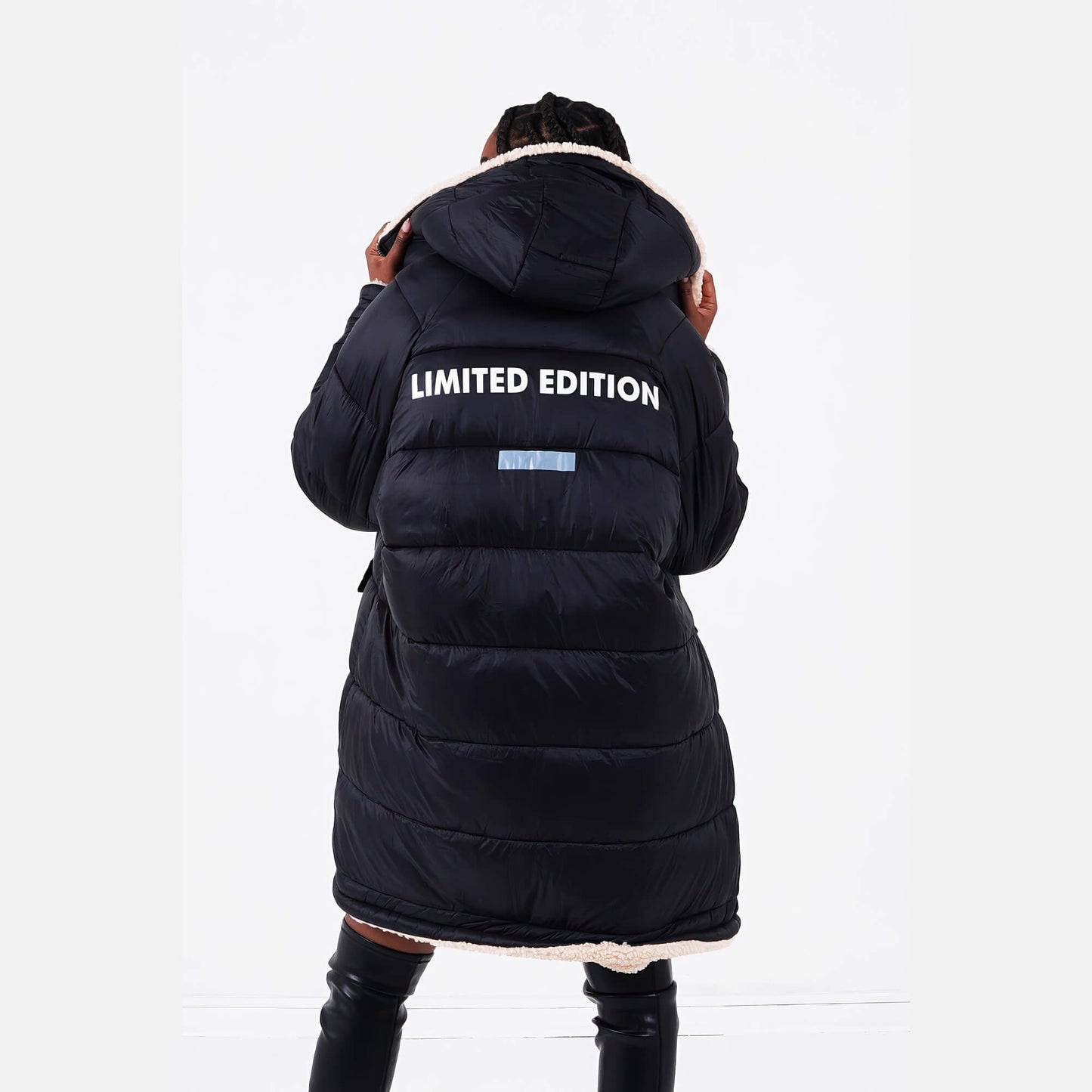 Sixth June Long Puffer Jkt Black/Beige