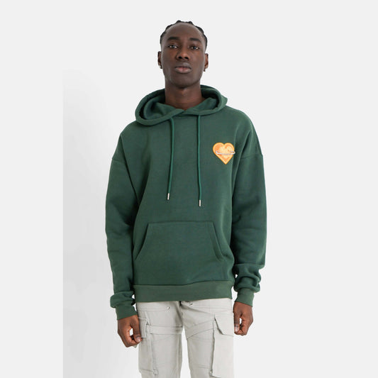 Sixth June Heart Pinned Hoodie Green