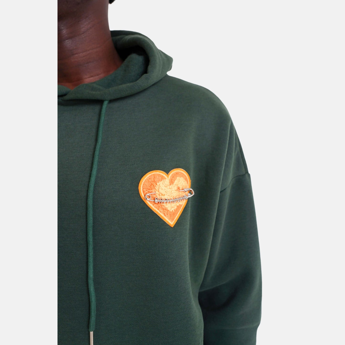 Sixth June Heart Pinned Hoodie Green
