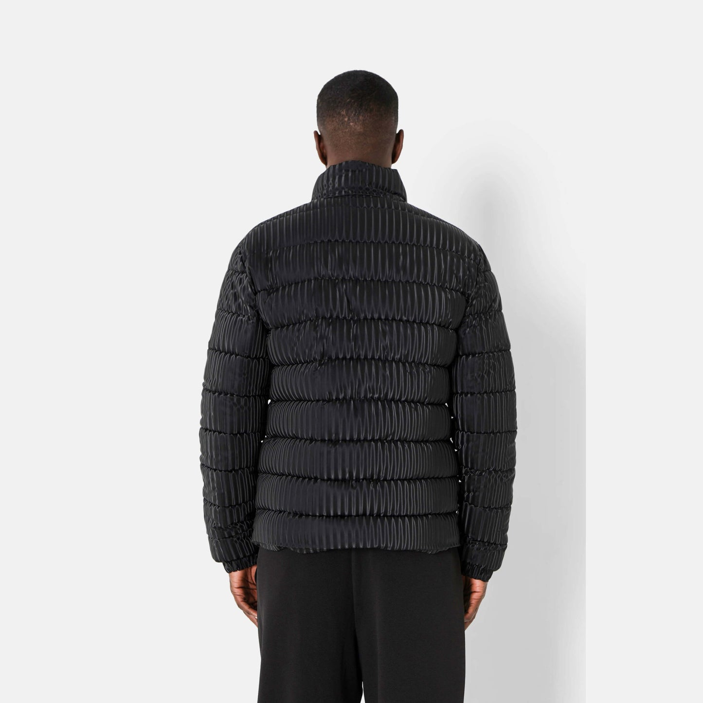 Sixth June Iridescent Metallic Puffer Jacket Black