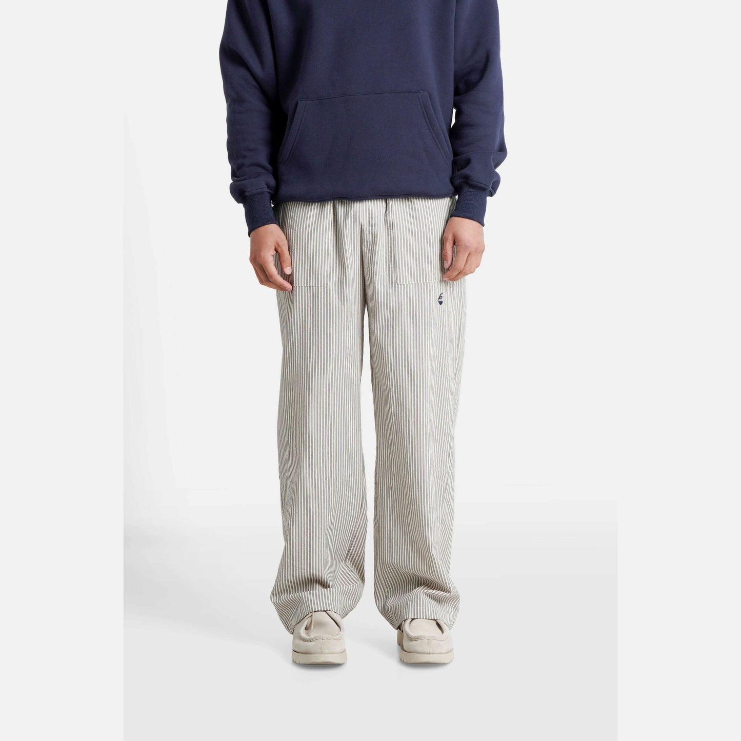 Sixth June Stripes Textured Pant Navy