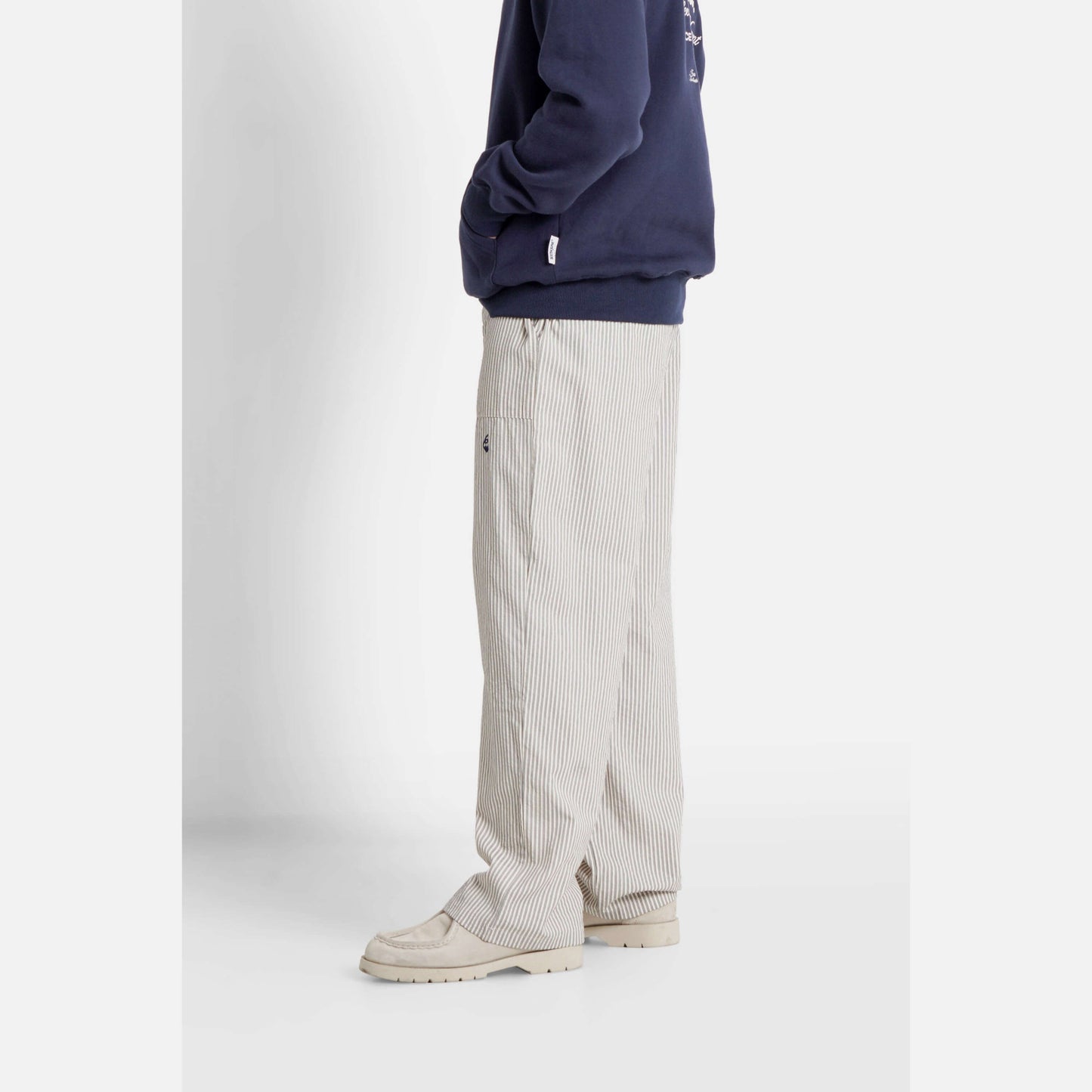 Sixth June Stripes Textured Pant Navy