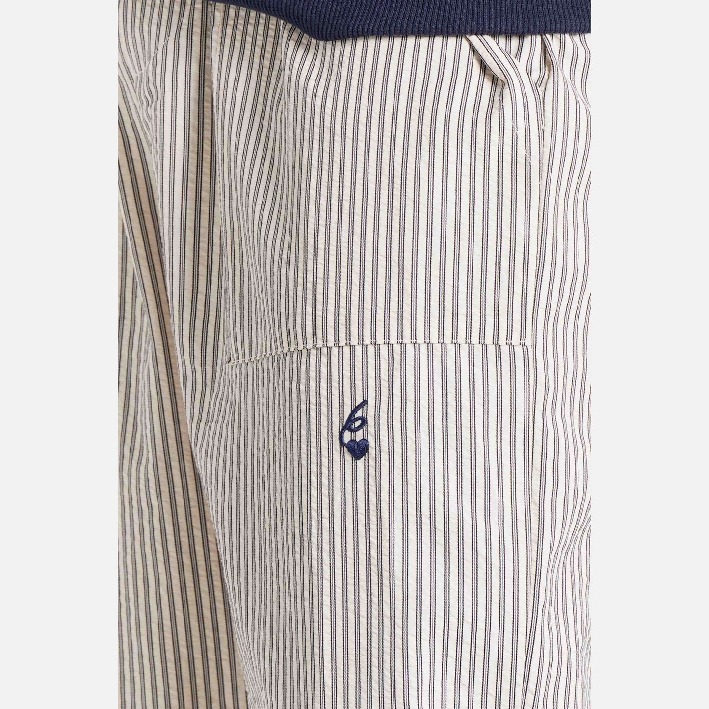 Sixth June Stripes Textured Pant Navy