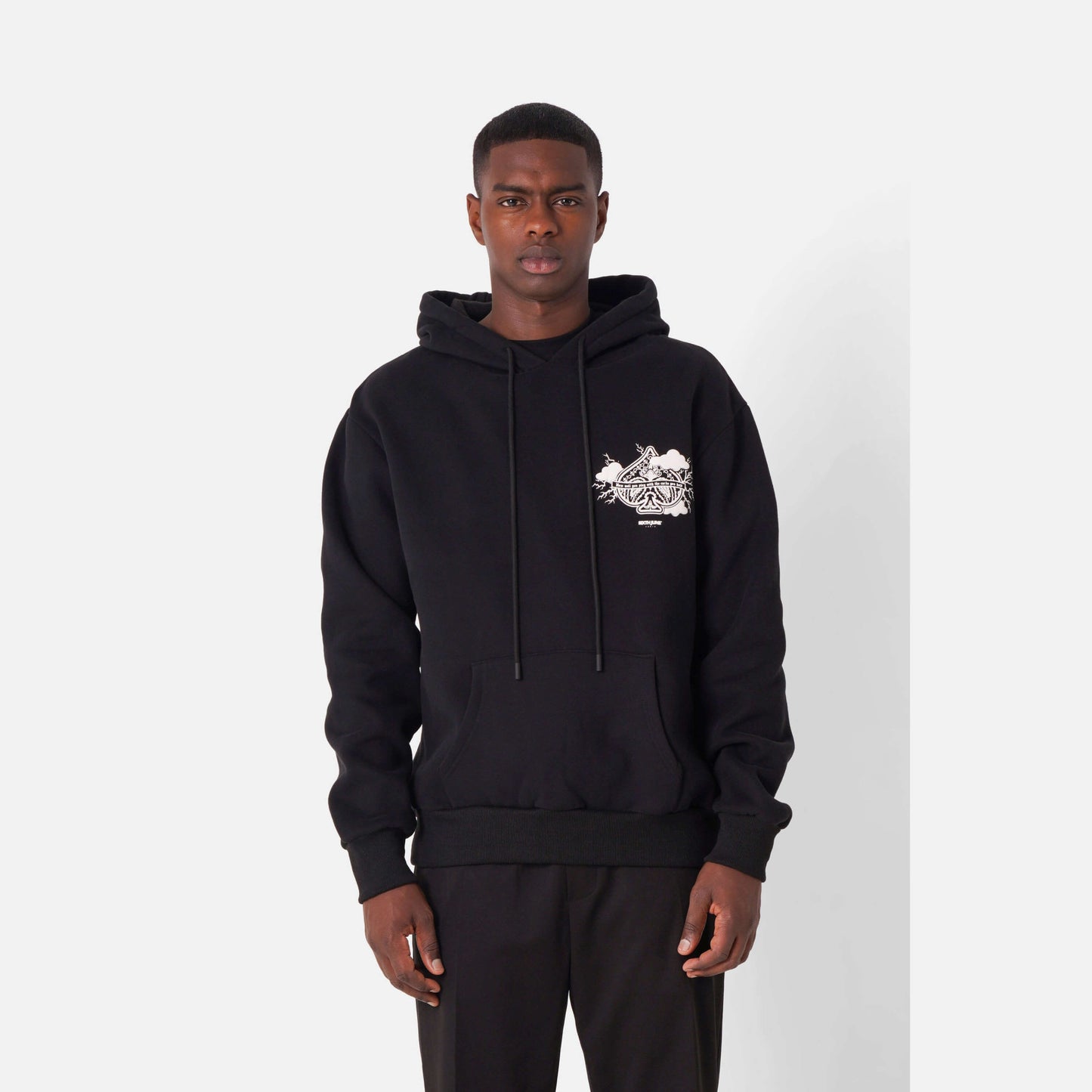 Sixth June As Printed Hoodie Black