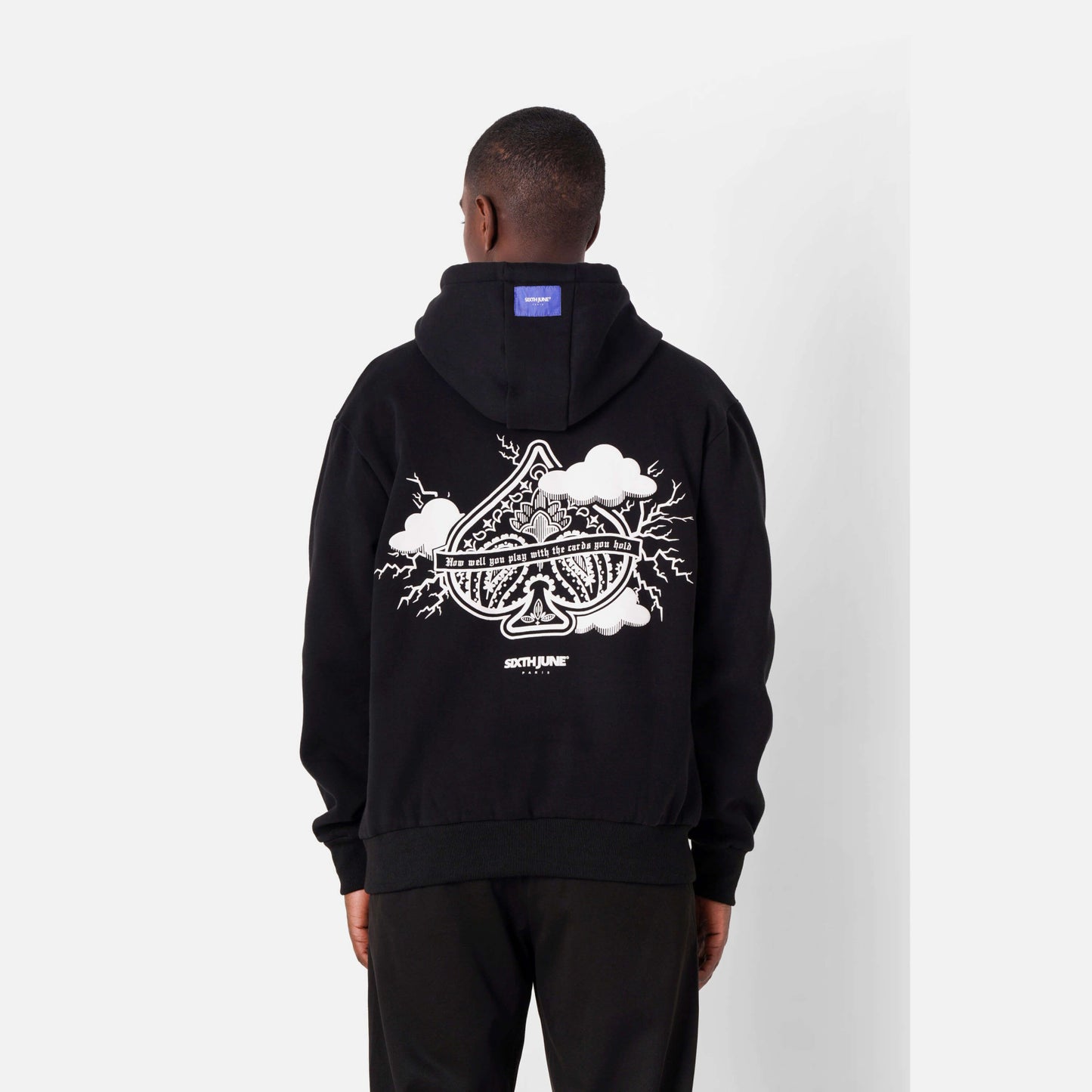 Sixth June As Printed Hoodie Black