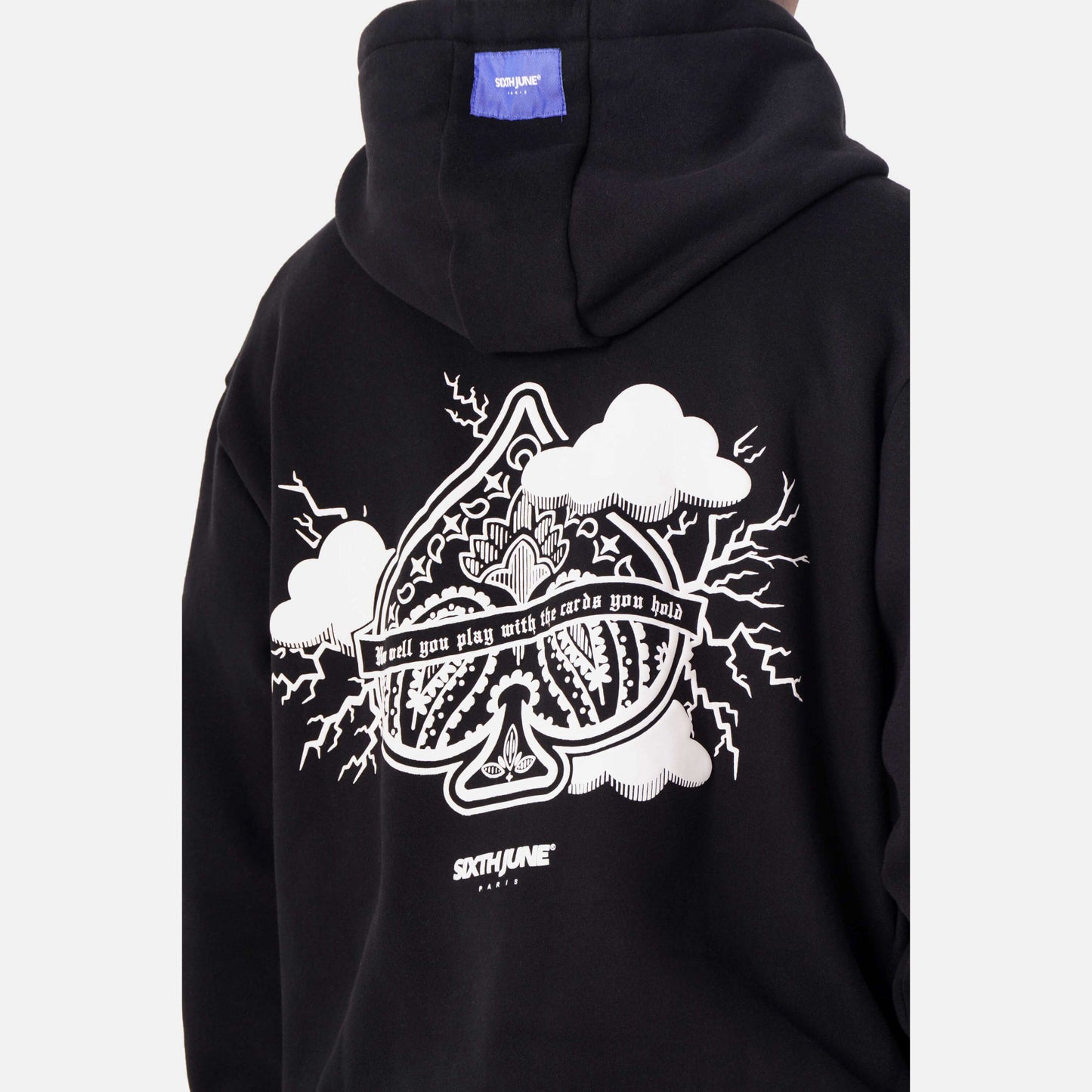 Sixth June As Printed Hoodie Black