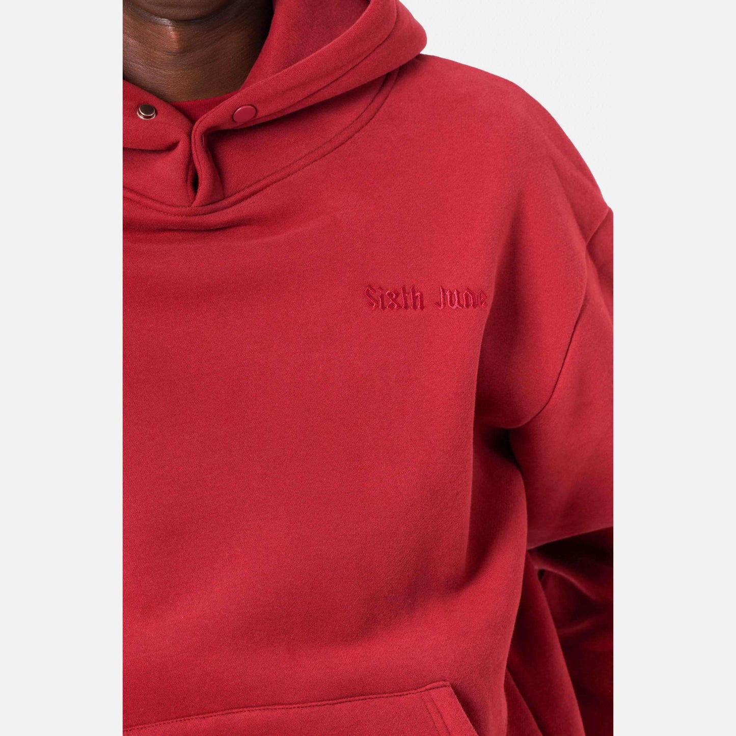 Sixth June The Fear Embroidery Ls Hoodie Burgundy