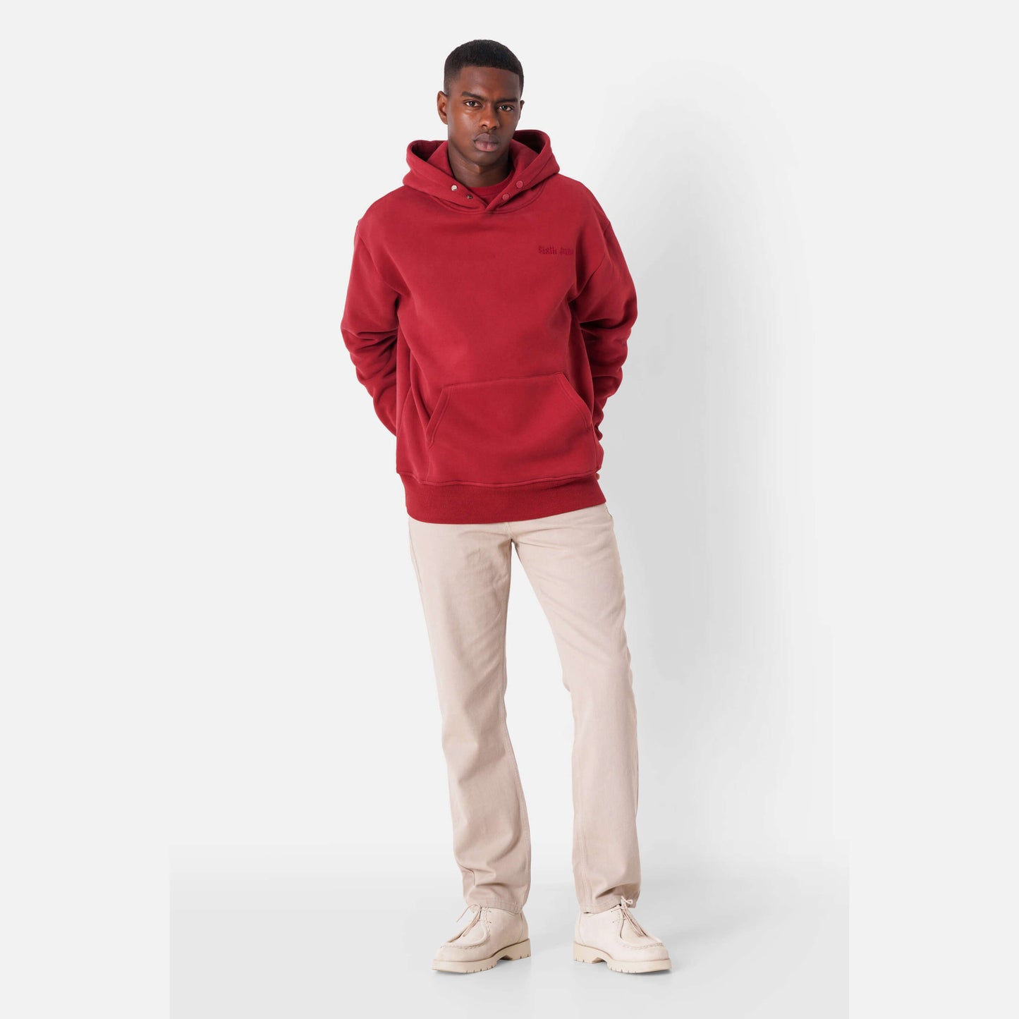 Sixth June The Fear Embroidery Ls Hoodie Burgundy