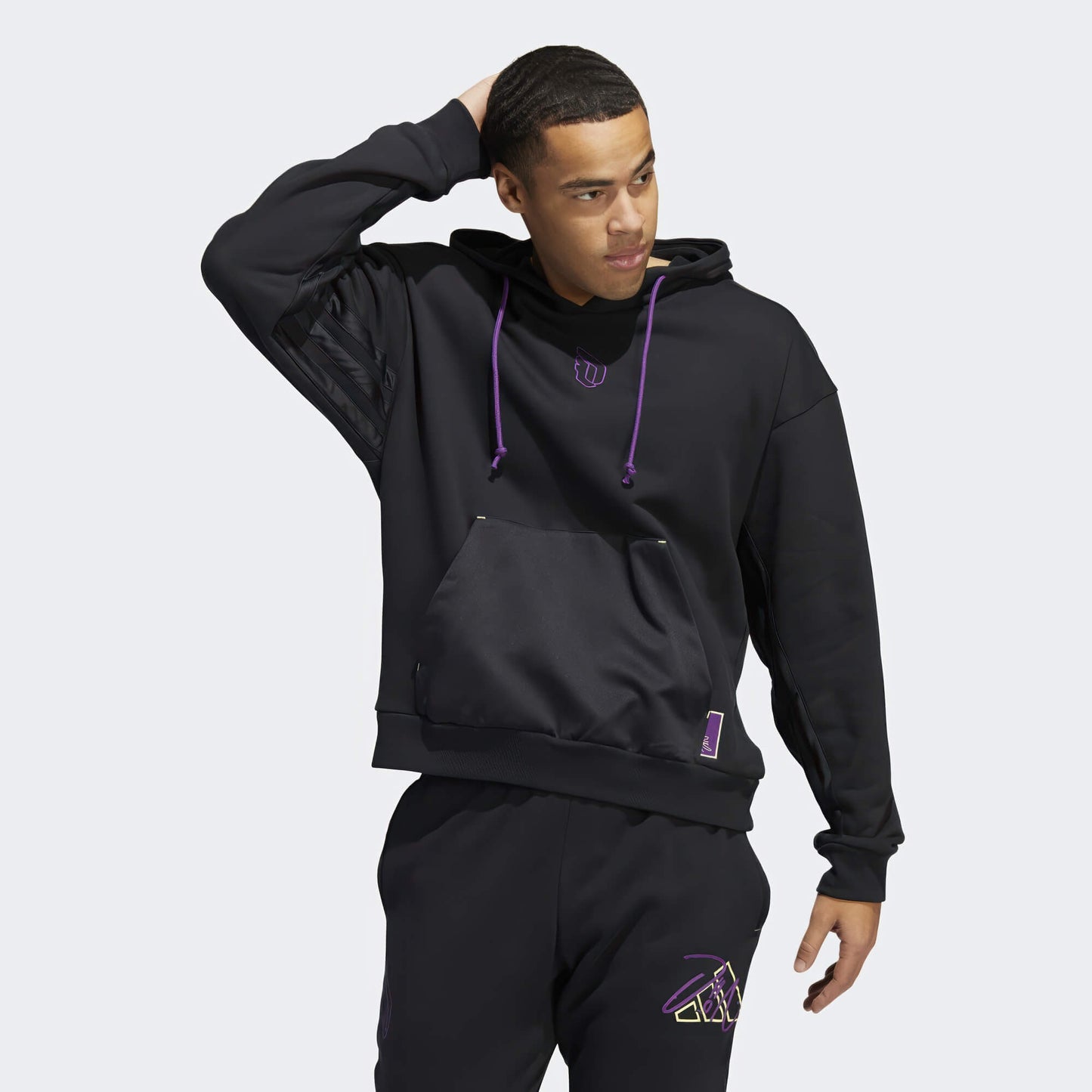 Adidas Men Dame 8 Innovation Hoodie Black