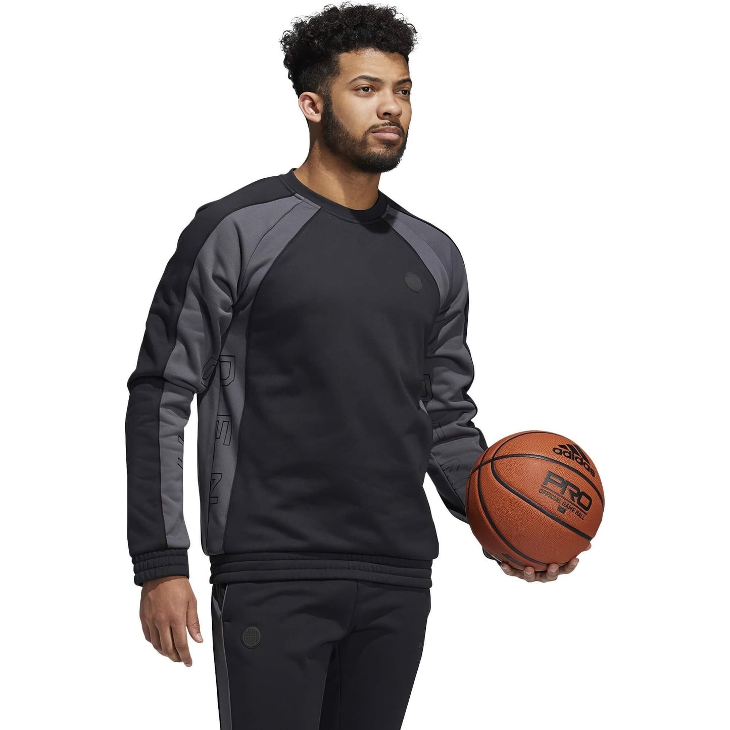Adidas Men Harden Foundation Crew Sweatshirt Black/Grey