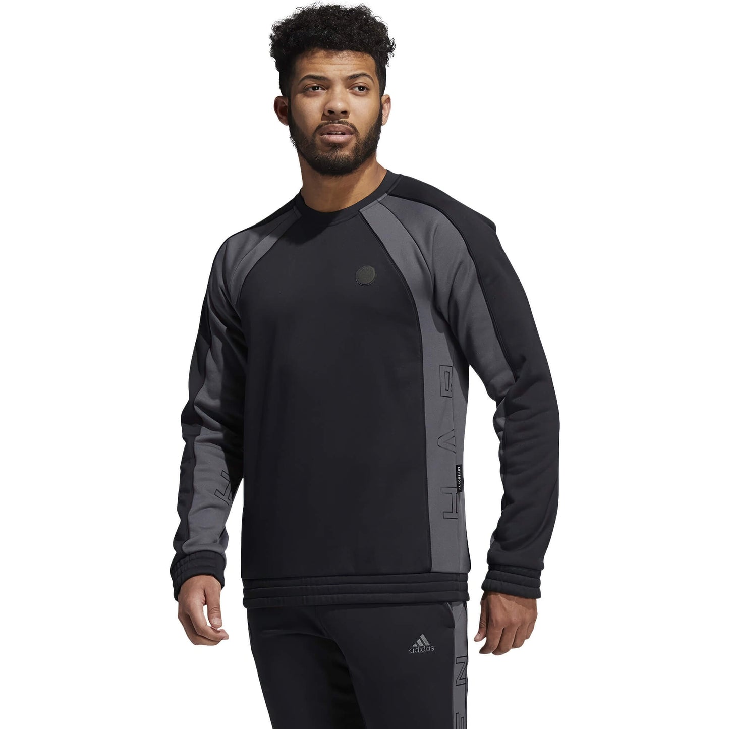 Adidas Men Harden Foundation Crew Sweatshirt Black/Grey