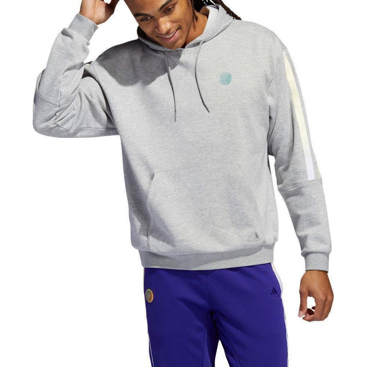 Adidas Men Donovan Mitchell PO Hoodie Grey