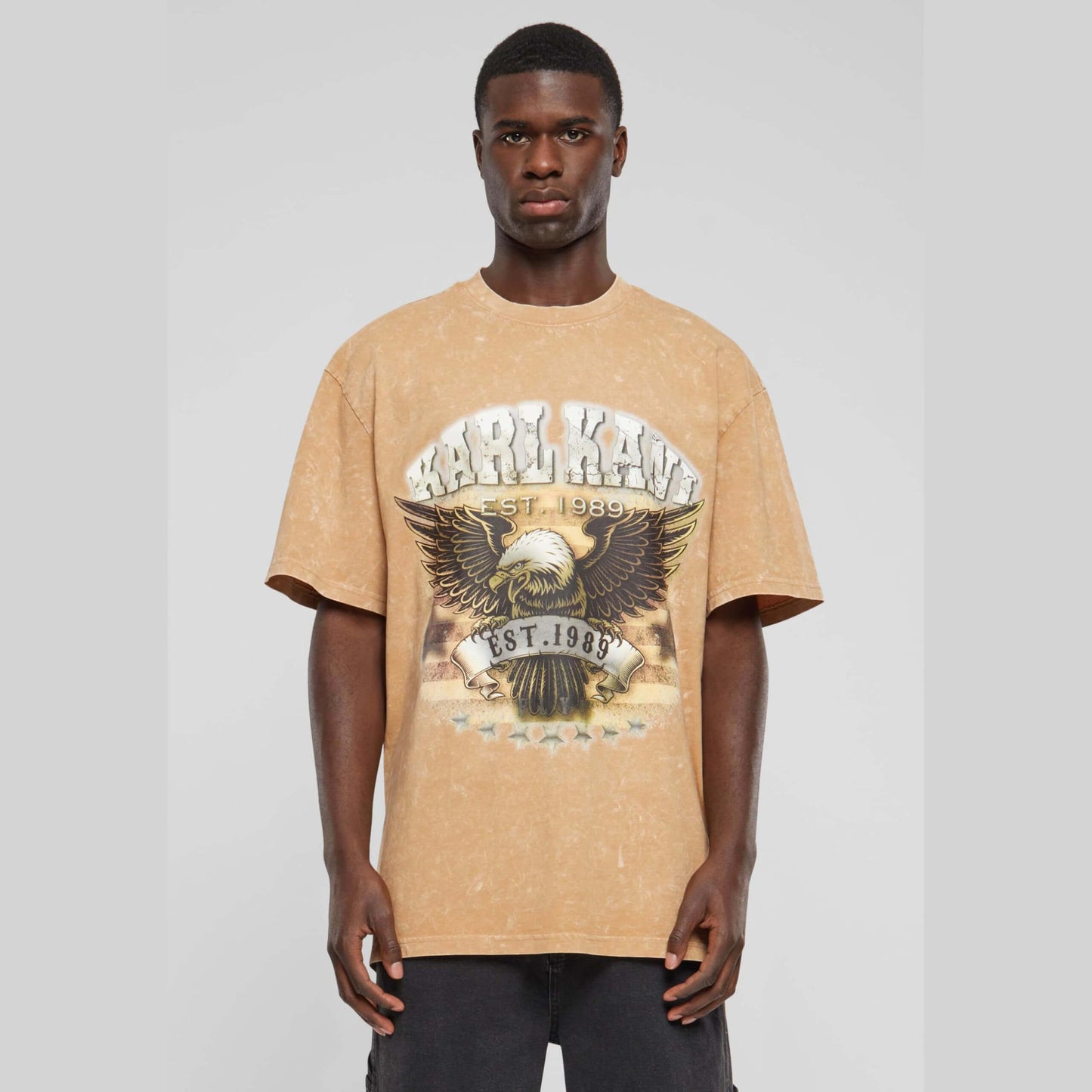 Karl Kani Small Signature Washed Eagle Tee sand
