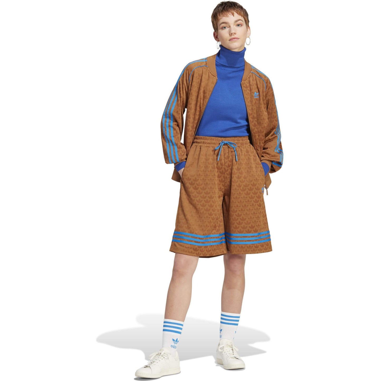 Adidas Wmns Basketball Mono Shorts Brown/Blue