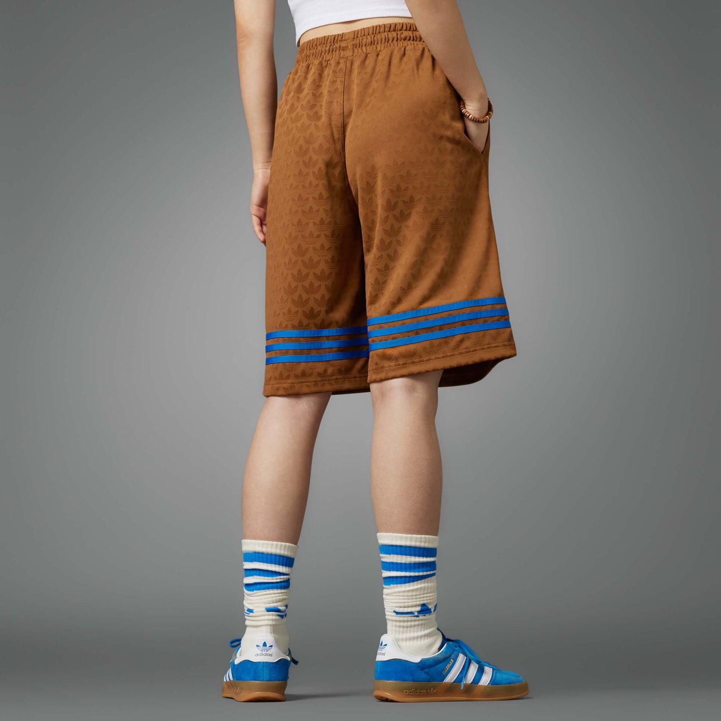 Adidas Wmns Basketball Mono Shorts Brown/Blue