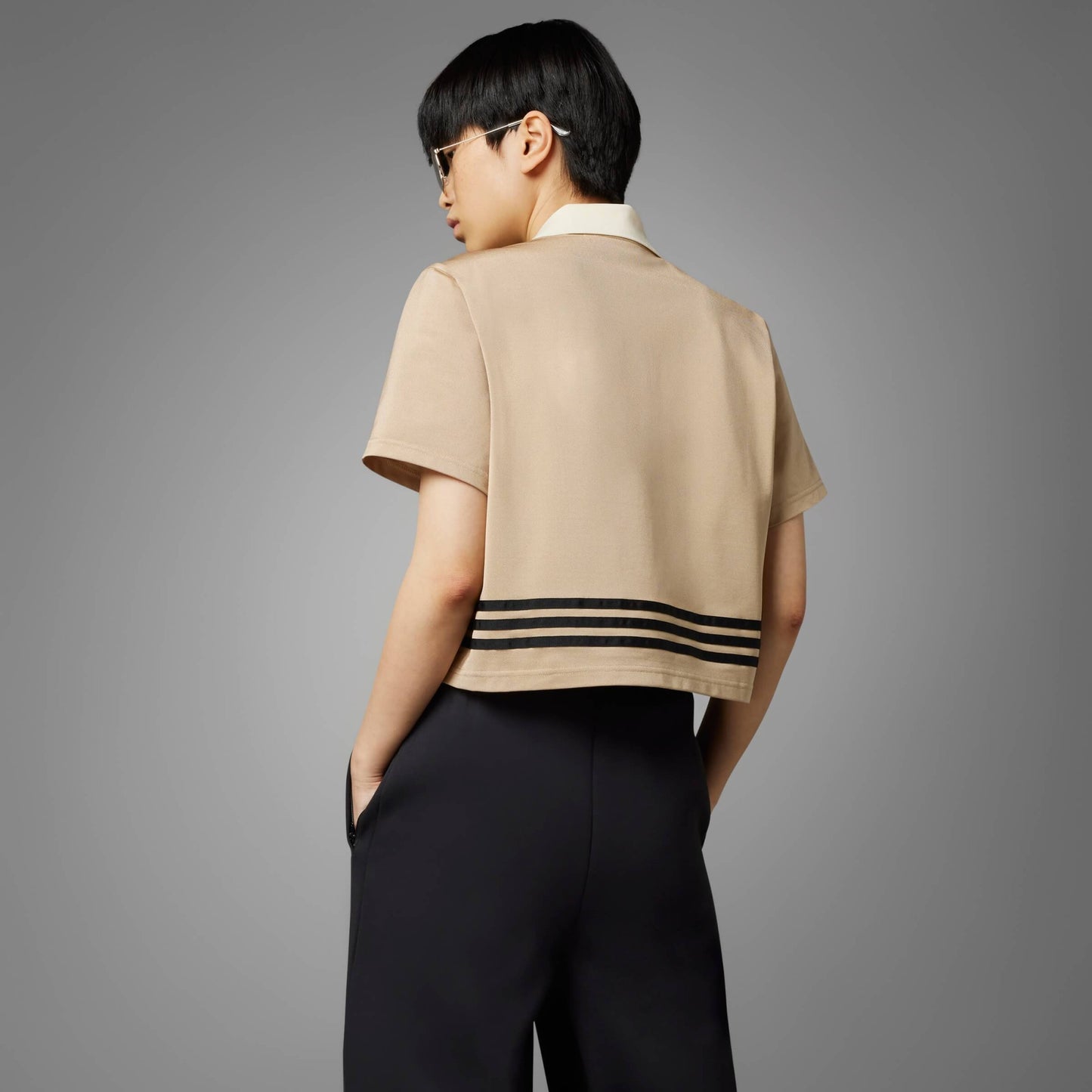 Adidas Wmns Adicolor 70S Polo Shirt Beige-Brown