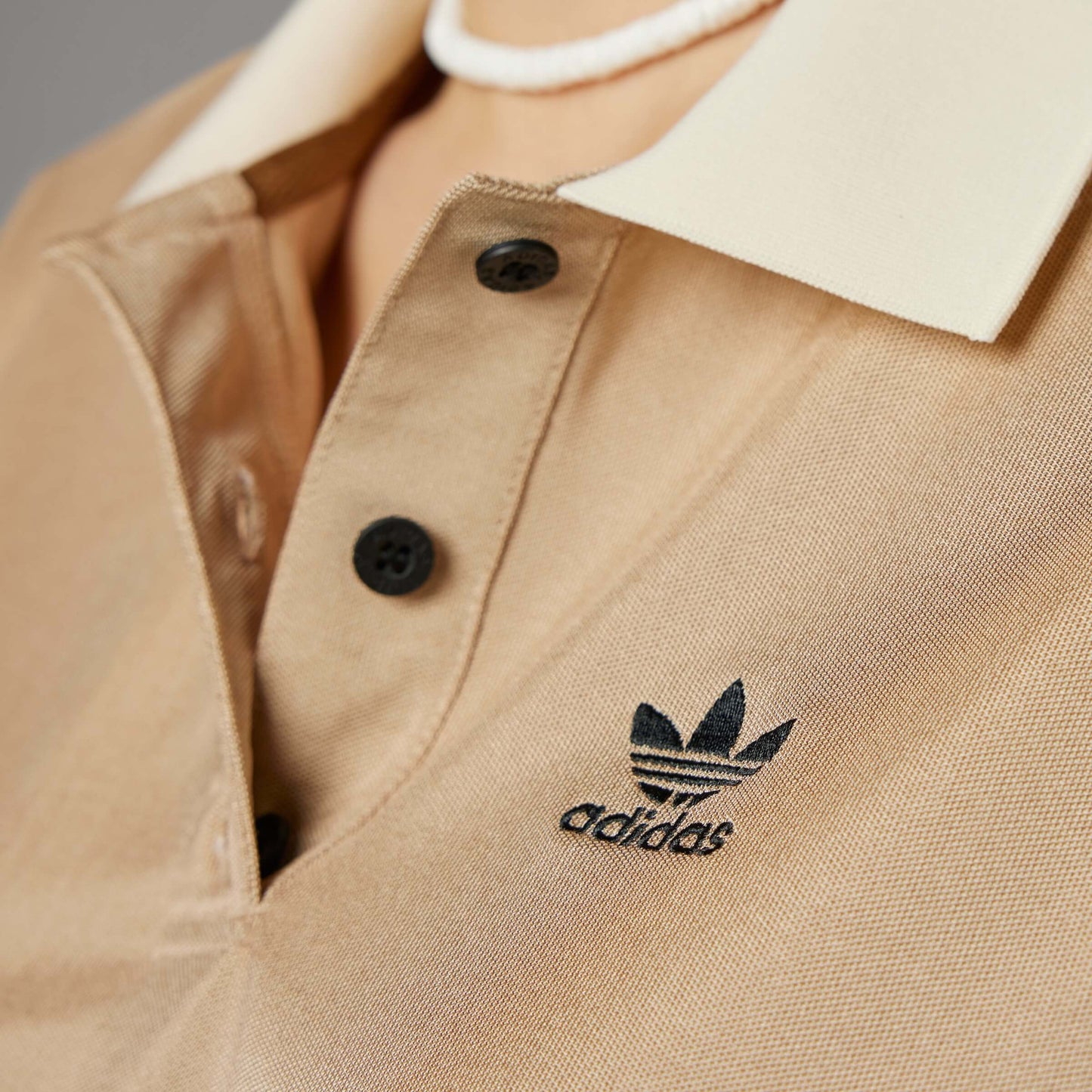 Adidas Wmns Adicolor 70S Polo Shirt Beige-Brown