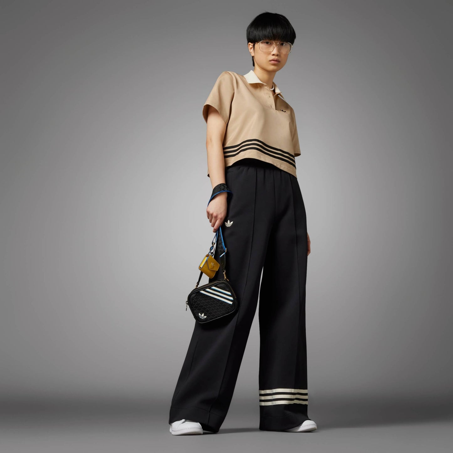 Adidas Wmns Adicolor 70S Polo Shirt Beige-Brown