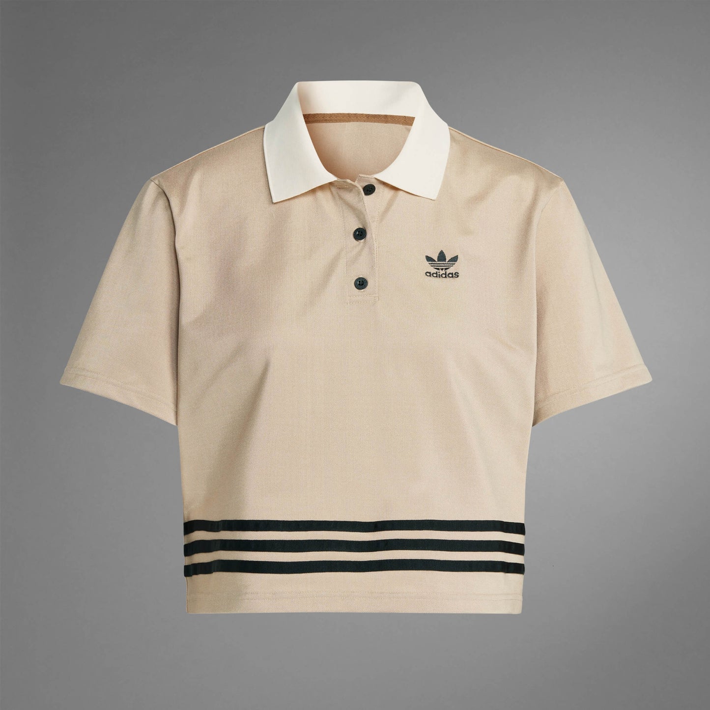 Adidas Wmns Adicolor 70S Polo Shirt Beige-Brown