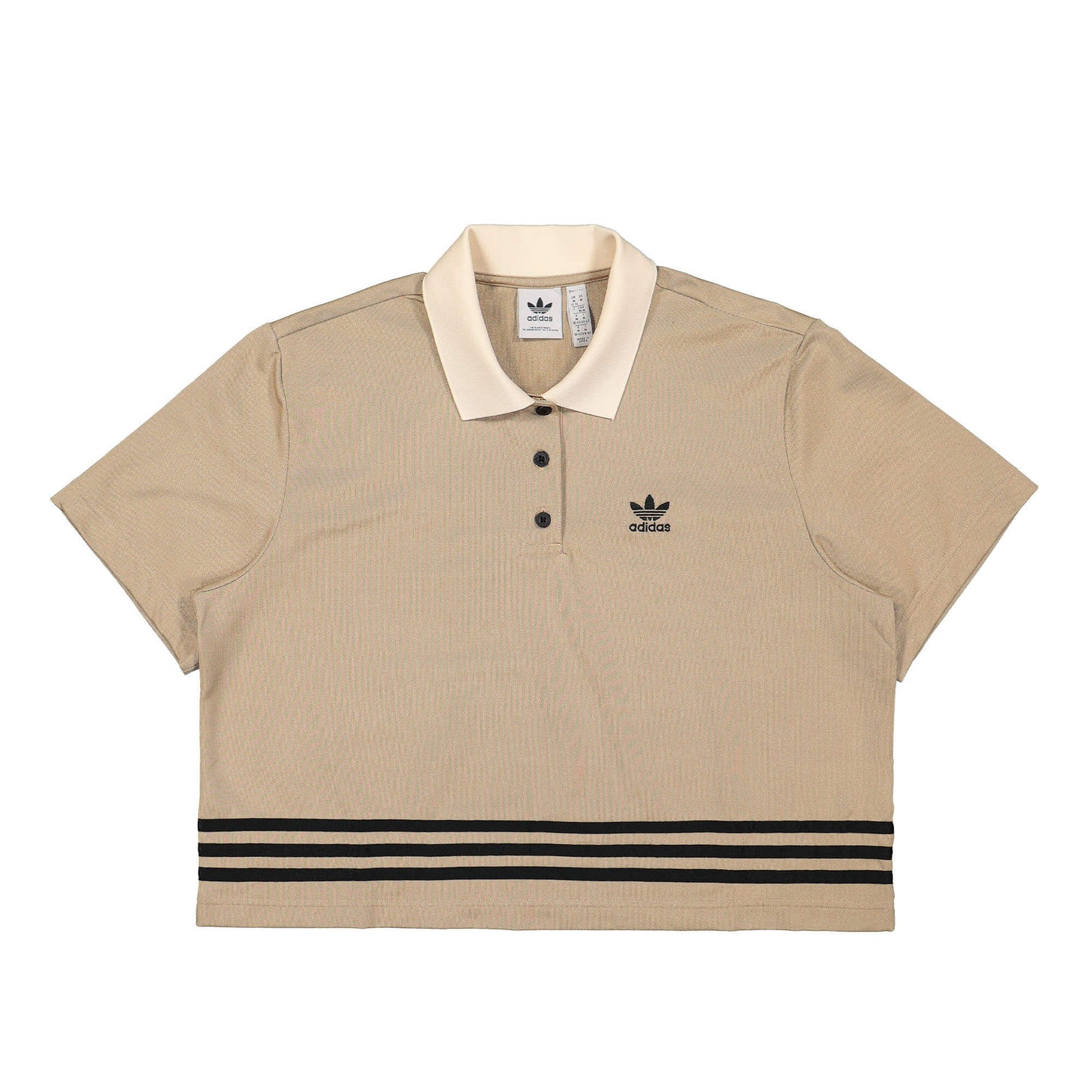 Adidas Wmns Adicolor 70S Polo Shirt Beige-Brown