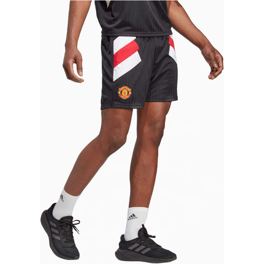 Adidas Men Manchester United Icon Shorts Black/White/Red