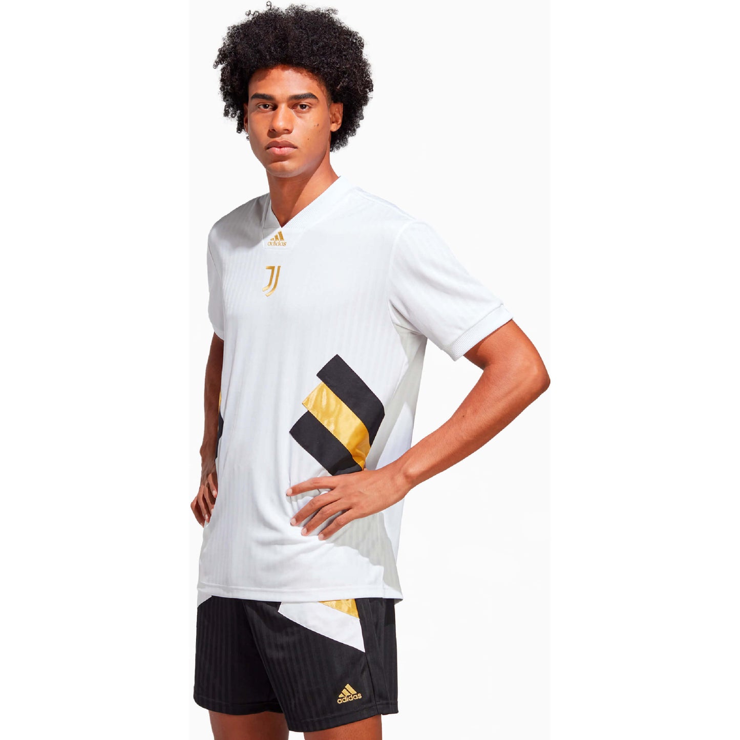 Adidas Men Juventus Icon Jersey White/Black/Gold