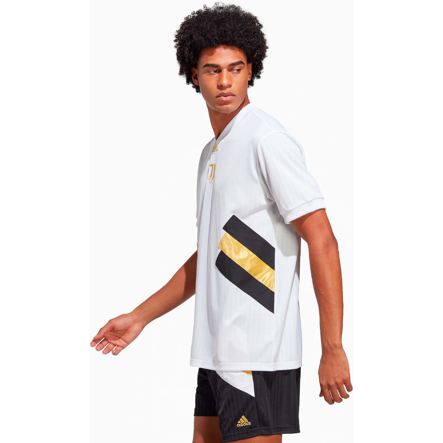 Adidas Men Juventus Icon Jersey White/Black/Gold