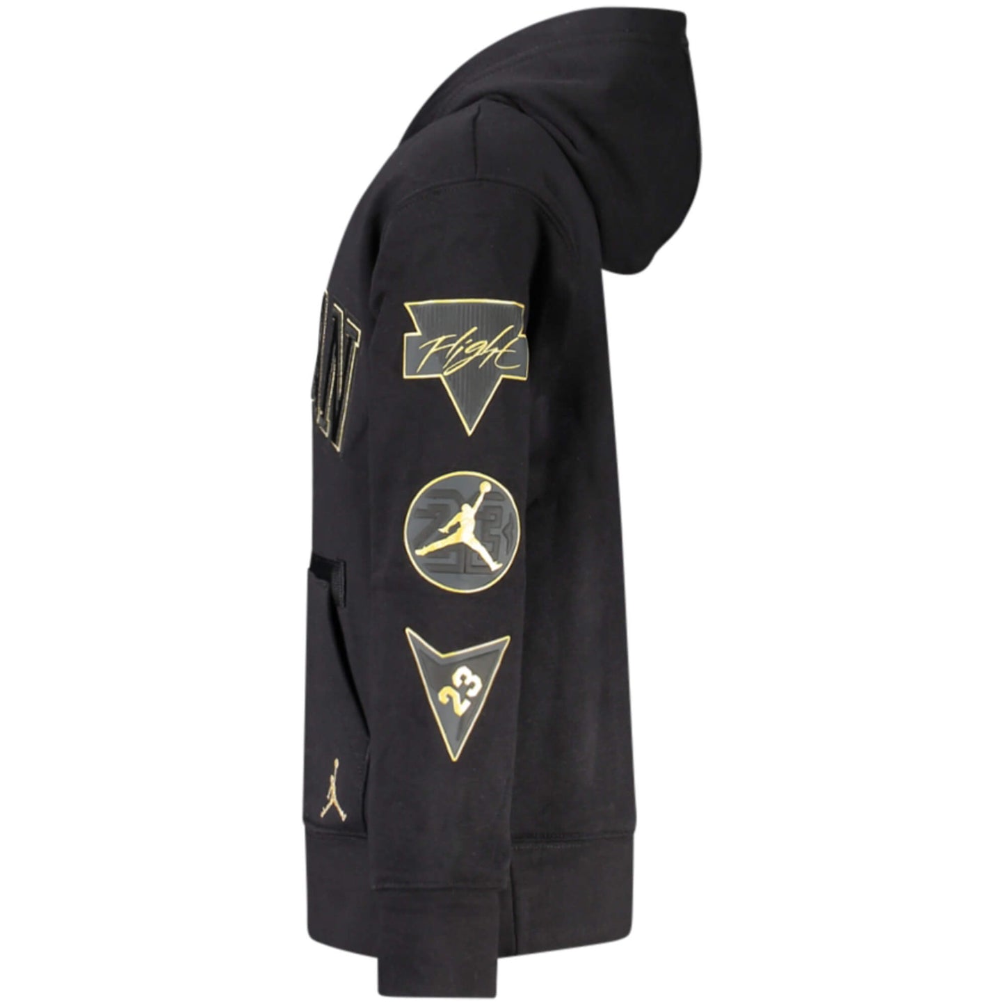 Detská mikina s kapucňou JORDAN See Me Shine čierna