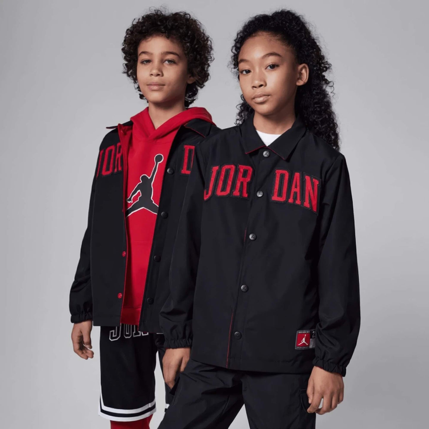 Detská obojstranná bunda JORDAN Coach Jacket  čierno-červená