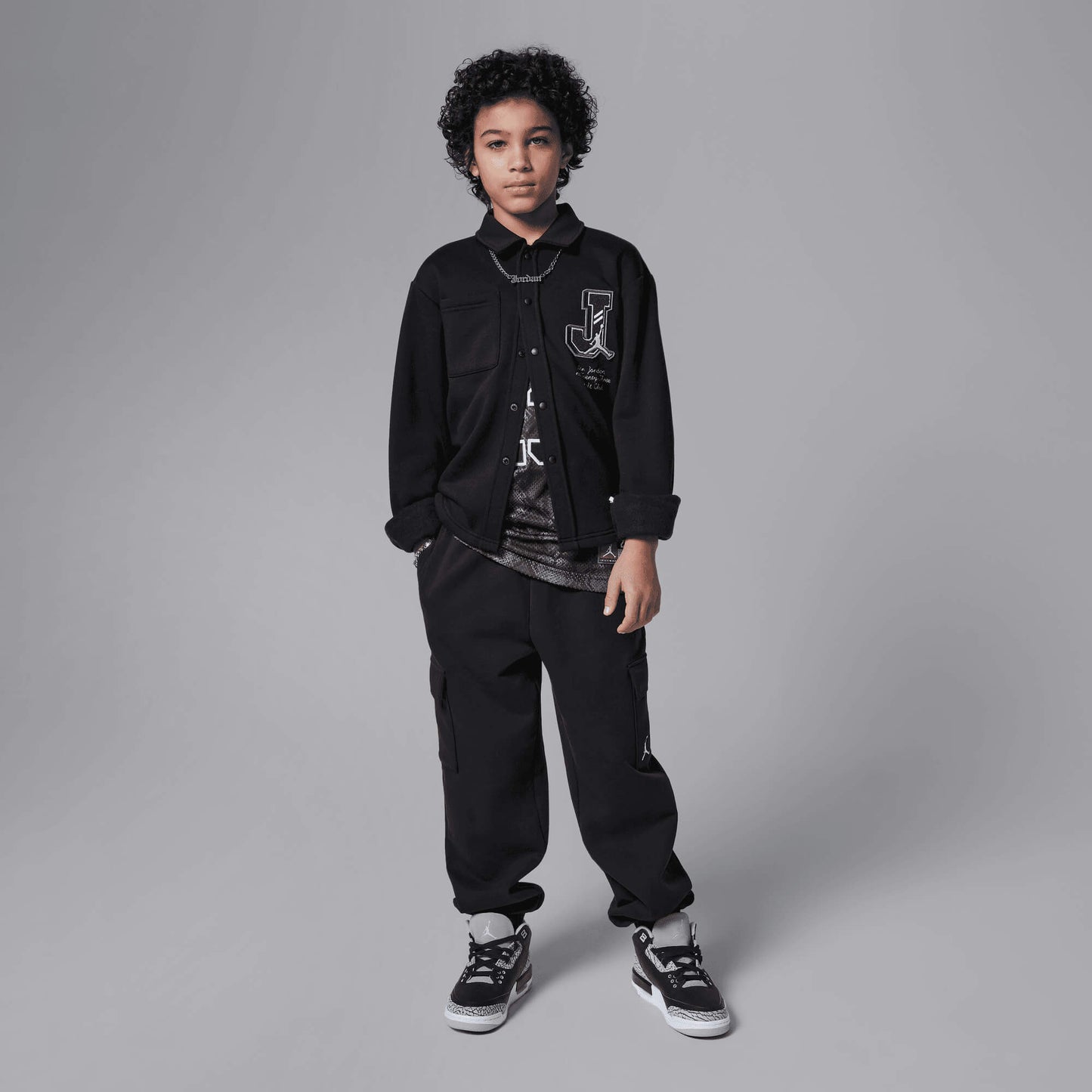 Detská bunda JORDAN Court of Legends čierna