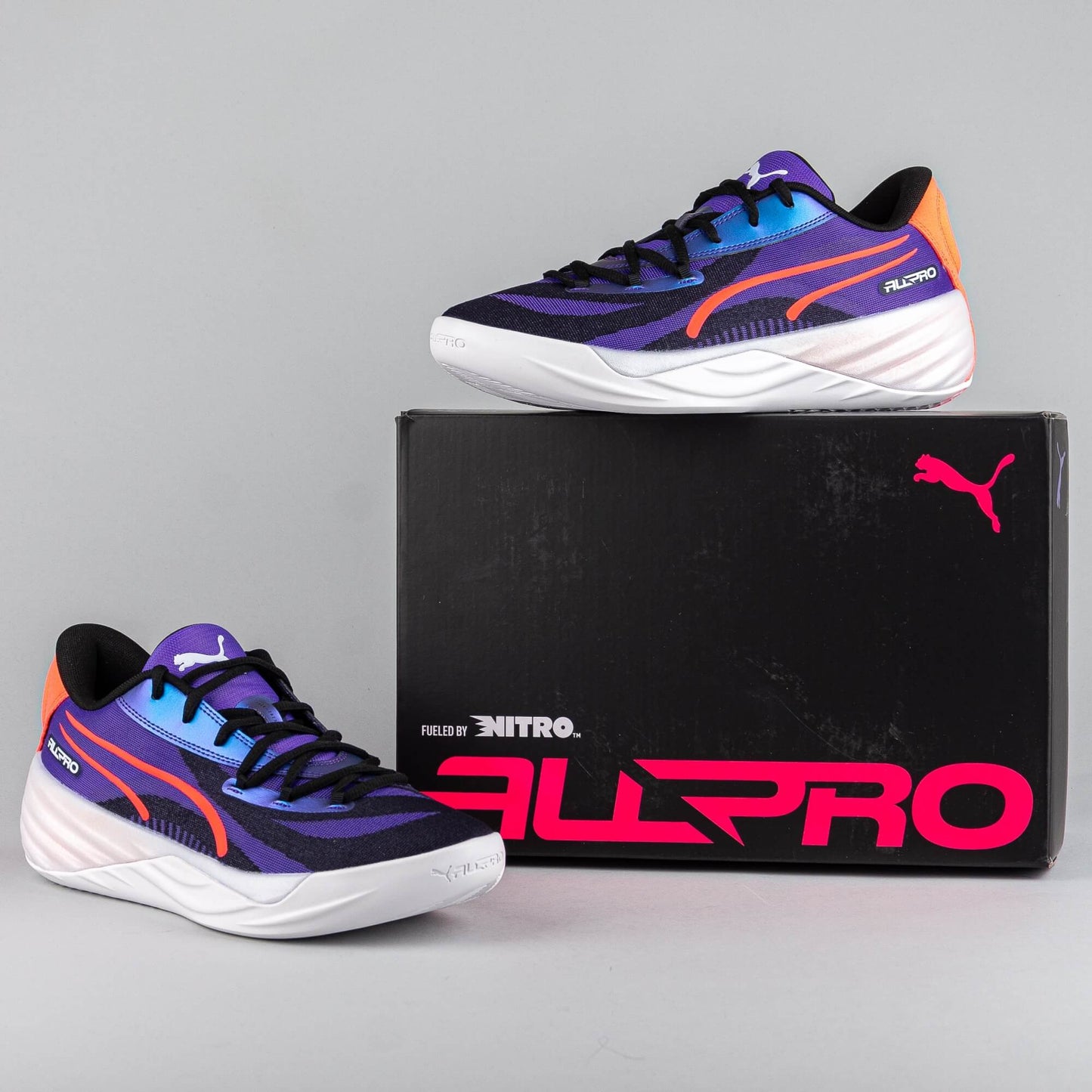 Basketbalové tenisky Puma All-Pro Nitro Shoe Violet/Black/Pink Alert