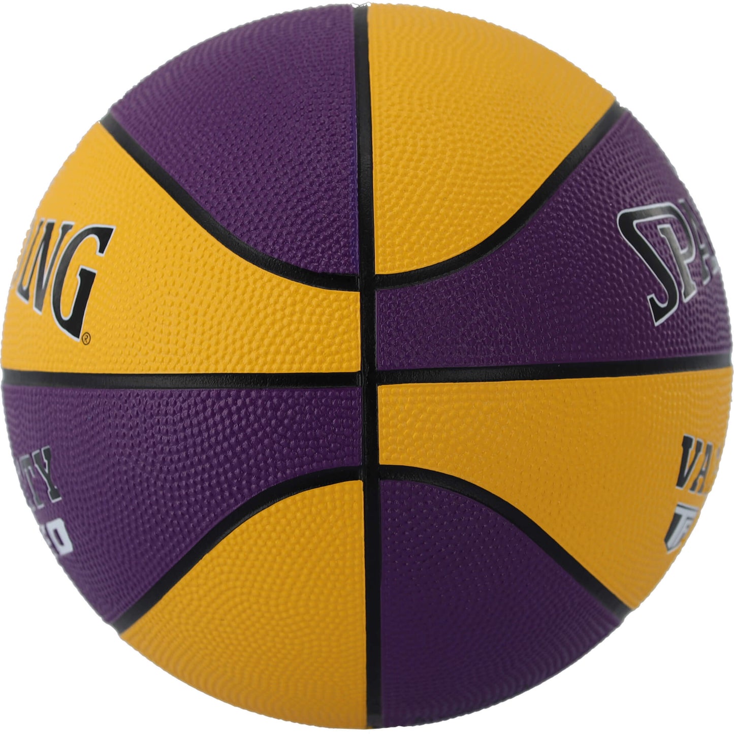 Basketbalová lopta Spalding Varsity TF-150 Basketball Purple gold veľkosť 5