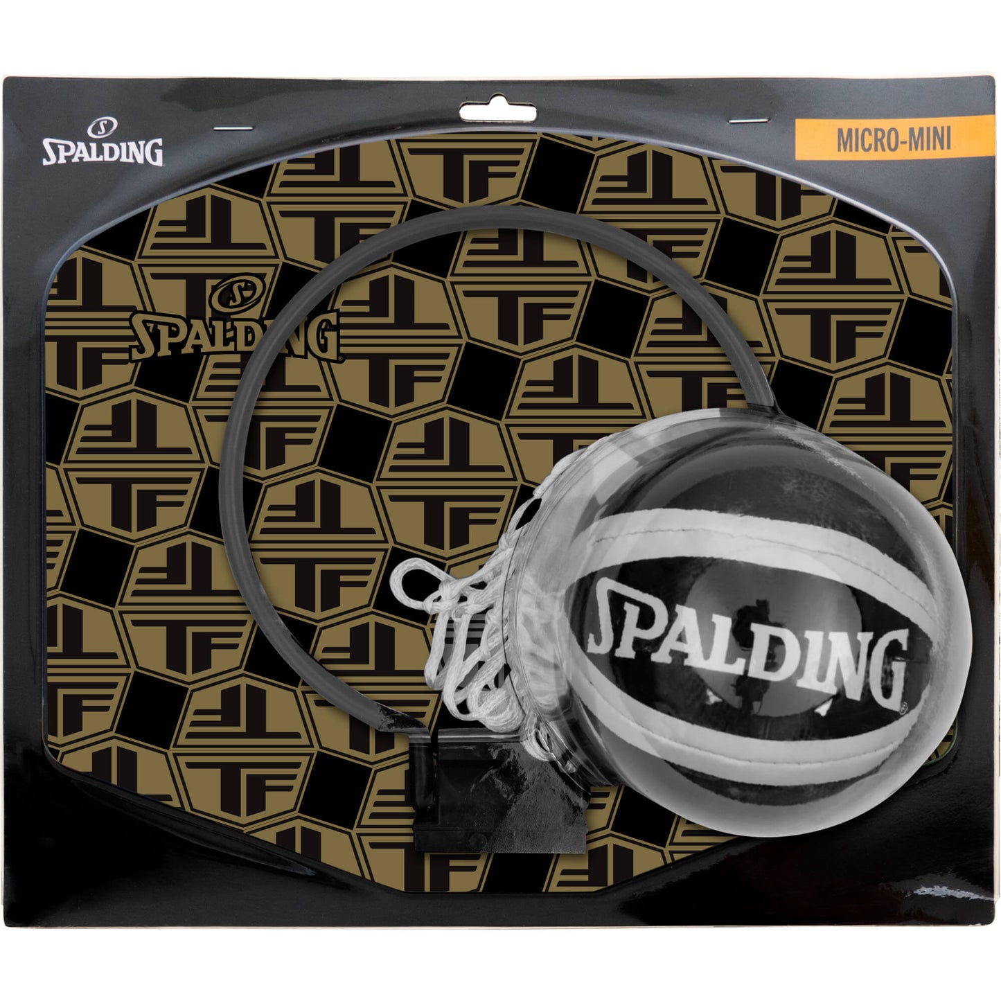 Mini basketbalový kôš Spalding TF-Micro Mini Backboard Set Black/Gold