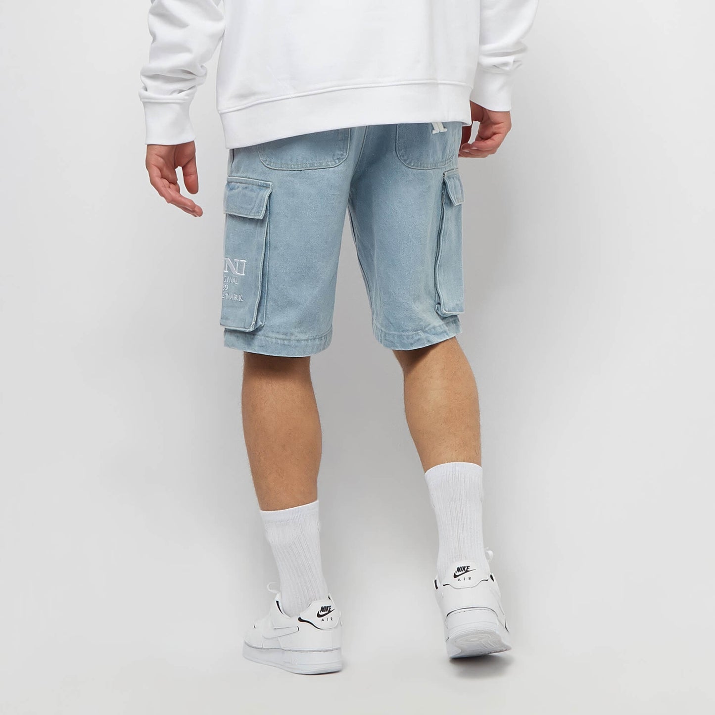 Karl Kani KK Retro Cargo Shorts light blue