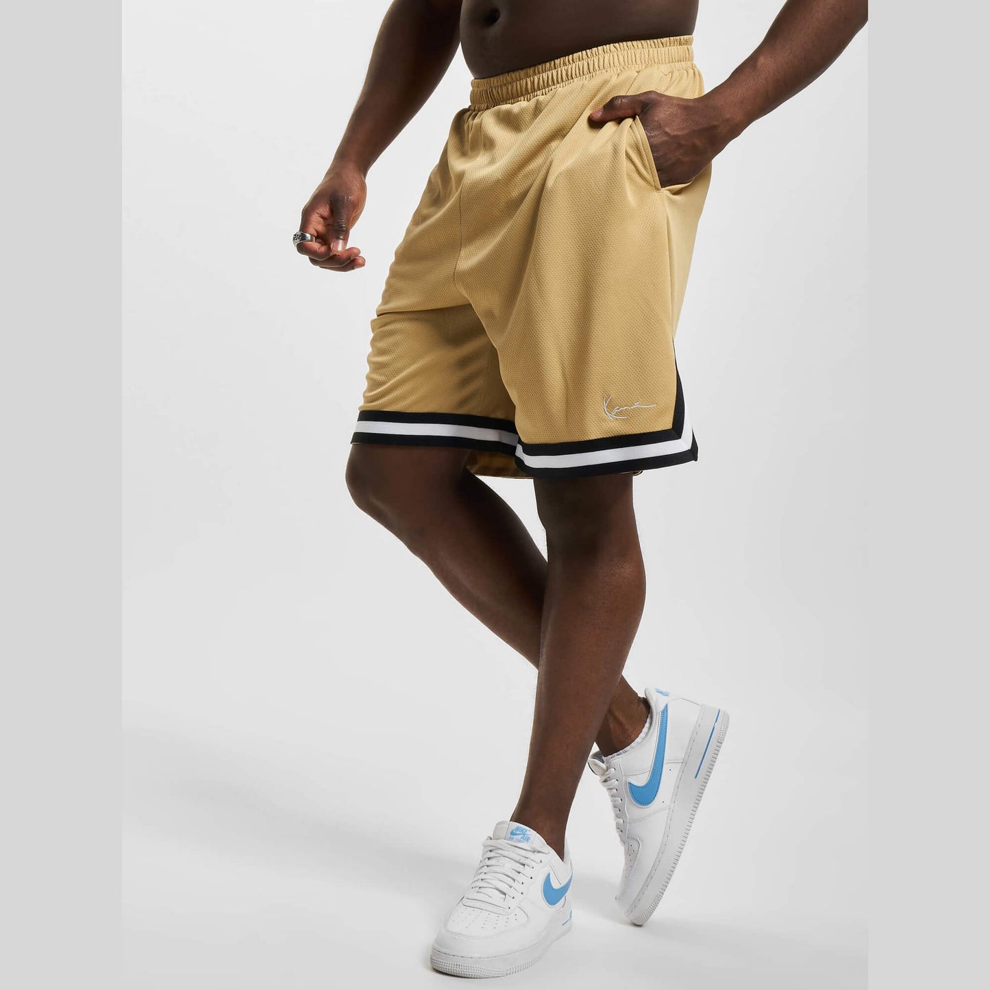 Karl Kani KK Small Signature Essential Mesh Shorts light brown
