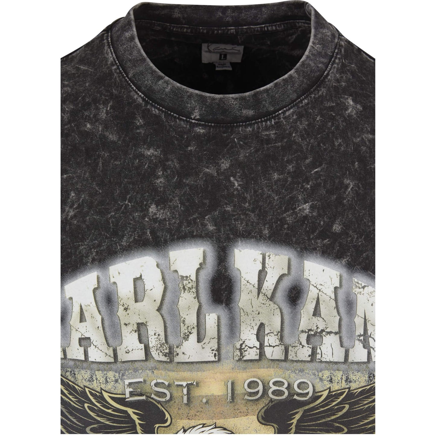 Karl Kani Woven Signature Washed Eagle Tee black