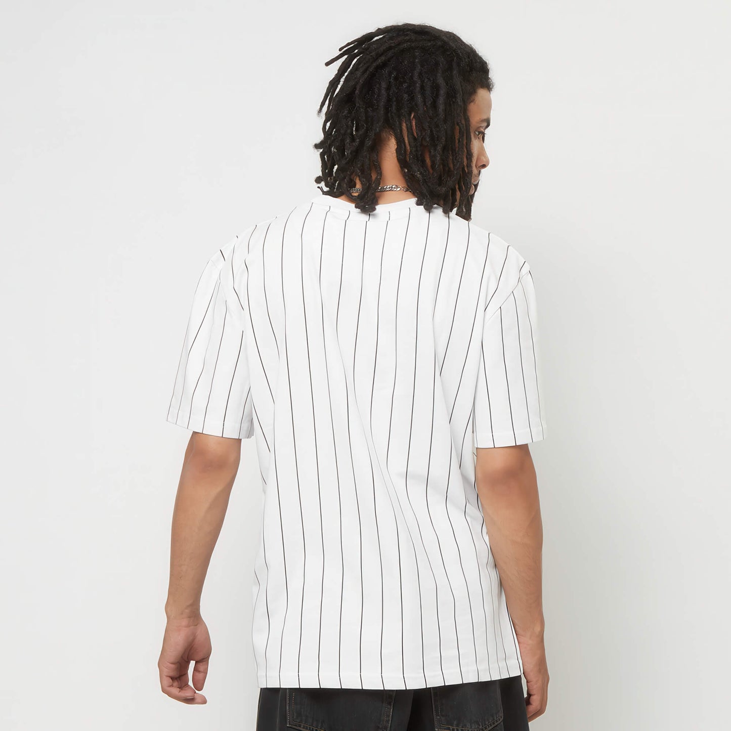 Pánske tričko Karl Kani KK Small Signature Pinstripe Tee biele