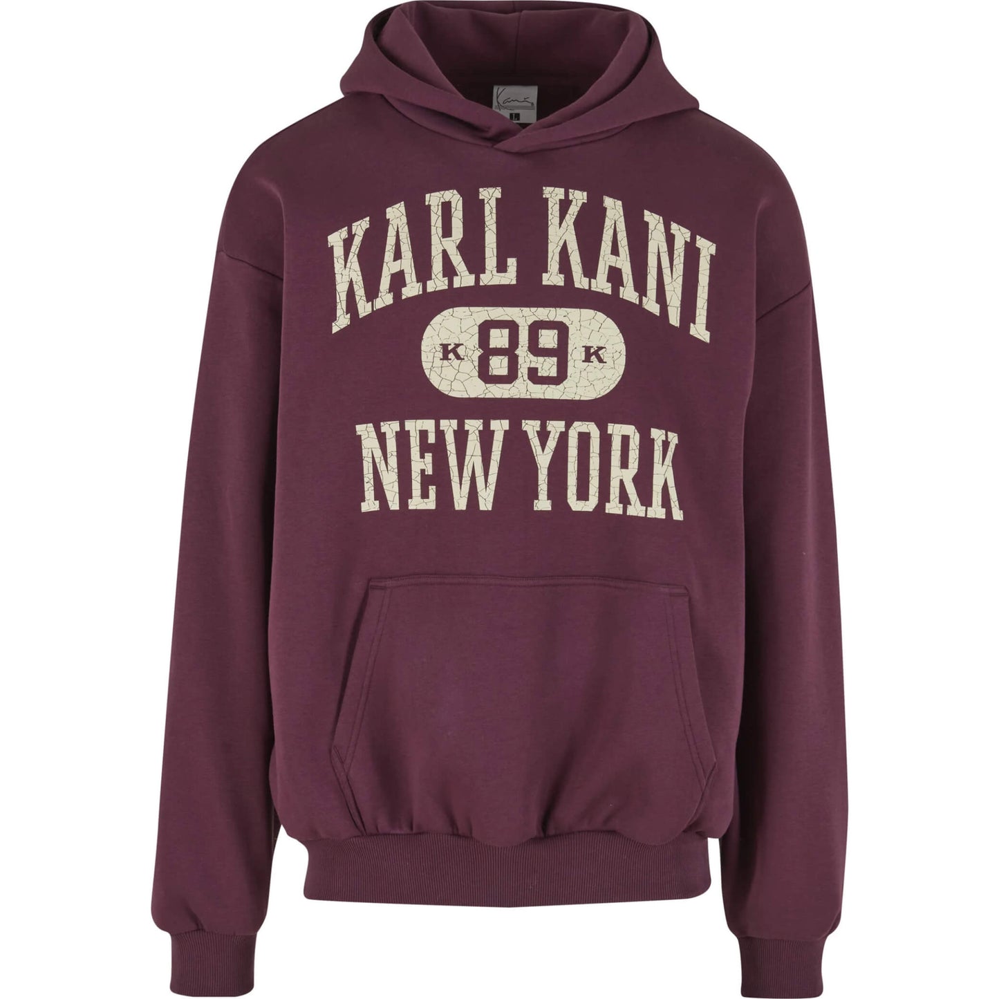 Mikina Karl Kani Heritage 89 Oversized Hoodie bordovo červená