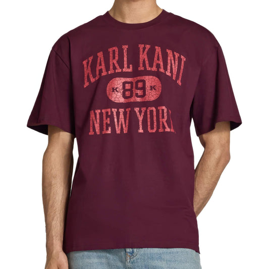 Pánske tričko Karl Kani Heritage 89 Oversized T-Shirt bordovo červené